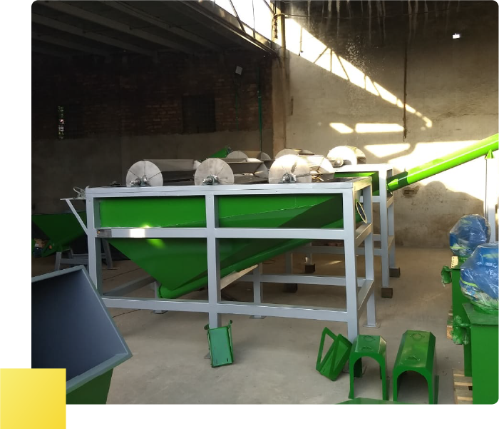 Equipo de Lavado y Secado para los materiales reciclados